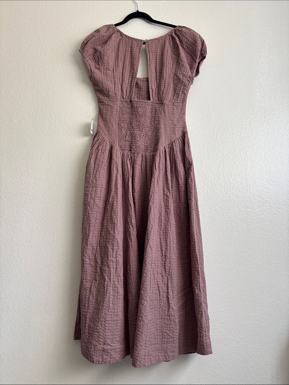 free people free-est ciara pucker check midi dress NWT - Picture 5 of 7